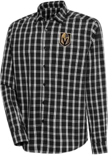 Antigua Vegas Golden Knights Mens Black Carry Long Sleeve Dress Shirt