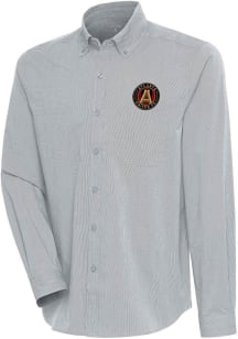 Antigua Atlanta United FC Mens Grey Compression Long Sleeve Dress Shirt
