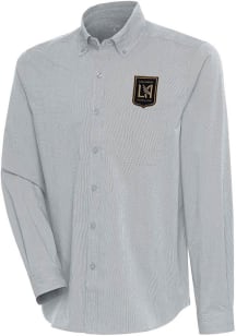 Antigua Los Angeles FC Mens Grey Compression Long Sleeve Dress Shirt