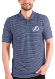 Antigua Tampa Bay Lightning Mens Blue Esteem Short Sleeve Polo