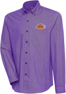 Antigua Los Angeles Lakers Mens Purple Compression Long Sleeve Dress Shirt