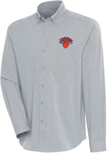 Antigua New York Knicks Mens Grey Compression Long Sleeve Dress Shirt