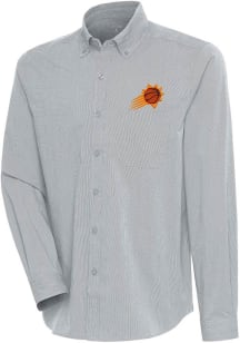 Antigua Phoenix Suns Mens Grey Compression Long Sleeve Dress Shirt