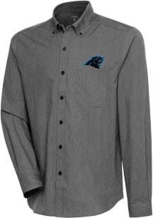 Antigua Carolina Panthers Mens Black Compression Long Sleeve Dress Shirt