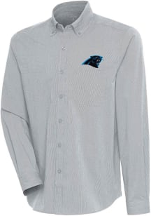 Antigua Carolina Panthers Mens Grey Compression Long Sleeve Dress Shirt
