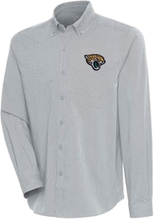 Antigua Jacksonville Jaguars Mens Grey Compression Long Sleeve Dress Shirt