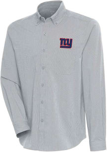 Antigua New York Giants Mens Grey Compression Long Sleeve Dress Shirt