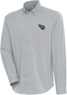 Antigua Tennessee Titans Mens Grey Compression Long Sleeve Dress Shirt