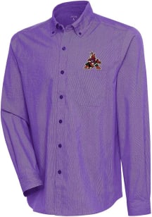 Antigua Arizona Coyotes Mens Purple Compression Long Sleeve Dress Shirt