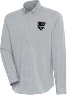 Antigua Los Angeles Kings Mens Grey Compression Long Sleeve Dress Shirt
