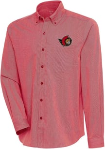 Antigua Ottawa Senators Mens Red Compression Long Sleeve Dress Shirt