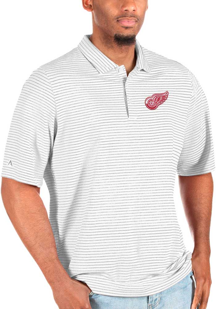Antigua Detroit Red Wings Mens White Esteem Big and Tall Polos Shirt