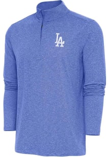 Antigua Los Angeles Dodgers Mens Blue Hunk Long Sleeve 1/4 Zip Pullover