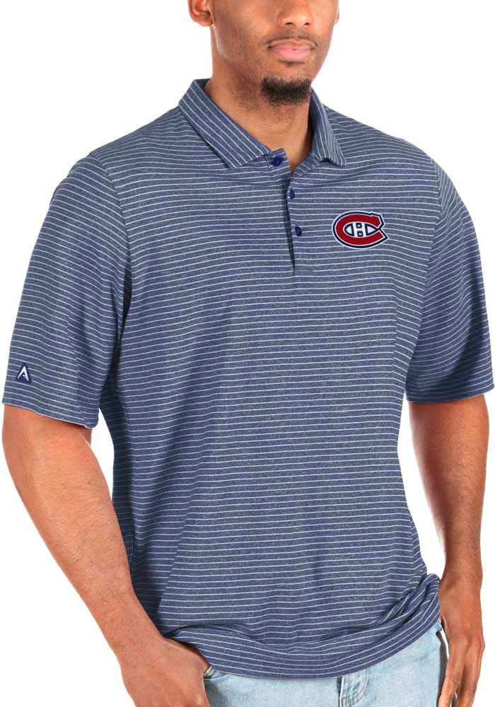 Antigua Montreal Canadiens Mens Blue Esteem Big and Tall Polos Shirt