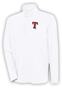 Antigua Texas Rangers Mens White Hunk Long Sleeve 1/4 Zip Pullover