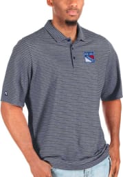 Antigua New York Rangers Mens Navy Blue Esteem Big and Tall Polos Shirt