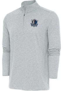 Antigua Dallas Mavericks Mens Grey Hunk Long Sleeve 1/4 Zip Pullover