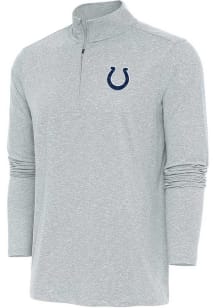 Antigua Indianapolis Colts Mens Grey Hunk Long Sleeve 1/4 Zip Pullover