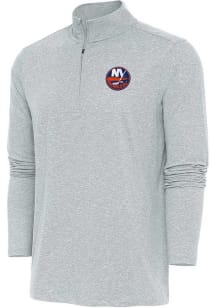 Antigua New York Islanders Mens Grey Hunk Long Sleeve 1/4 Zip Pullover