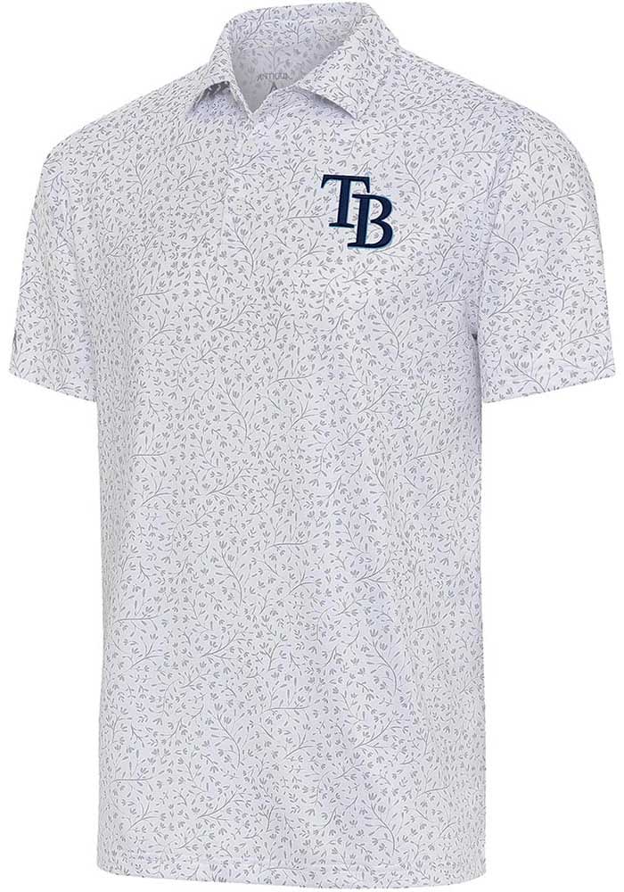 Tampa Bay Rays Antigua Motion Polo - White/Black