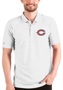 Antigua Chicago Bears Mens White C Logo Esteem Short Sleeve Polo