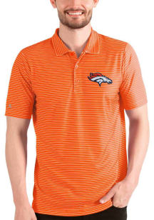 Antigua Denver Broncos Mens Orange Esteem Short Sleeve Polo