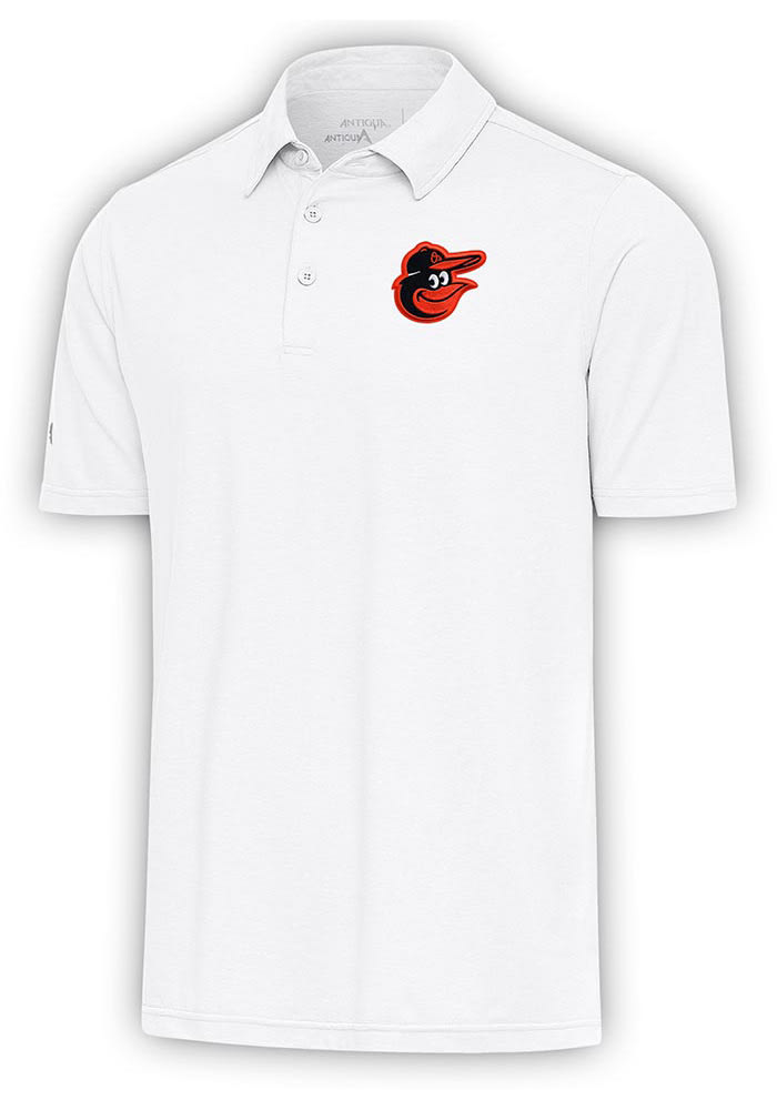 Antigua Baltimore Orioles Black par 3 Short Sleeve Polo, Black, 90 % Polyester / 10% SPANDEX, Size XL, Rally House