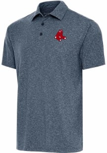 Antigua Boston Red Sox Mens Navy Blue Par 3 Short Sleeve Polo