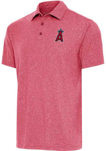 Antigua Los Angeles Angels Mens Red Par 3 Short Sleeve Polo