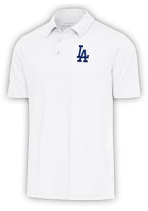 Antigua Los Angeles Dodgers Mens White Par 3 Short Sleeve Polo