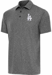 Antigua Los Angeles Dodgers Mens Black Par 3 Short Sleeve Polo