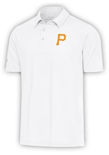 Antigua Pittsburgh Pirates Mens White Par 3 Short Sleeve Polo