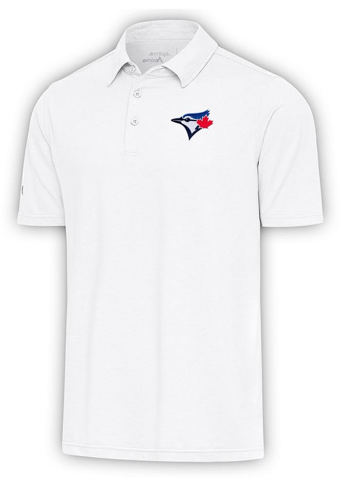 Antigua Toronto Blue Jays Black par 3 Short Sleeve Polo, Black, 90 % Polyester / 10% SPANDEX, Size XL, Rally House