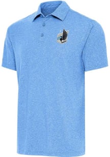 Antigua Minnesota United FC Mens Light Blue Par 3 Short Sleeve Polo