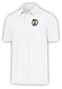 Antigua Boston Celtics Mens White Par 3 Short Sleeve Polo