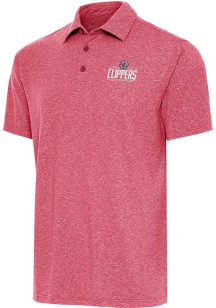 Antigua Los Angeles Clippers Mens Red Par 3 Short Sleeve Polo