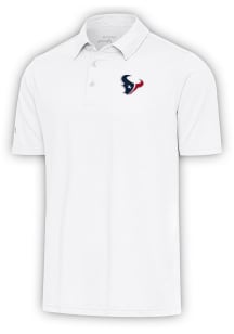 Antigua Houston Texans Mens White Par 3 Short Sleeve Polo