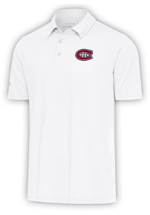 Antigua Montreal Canadiens Mens White Par 3 Short Sleeve Polo