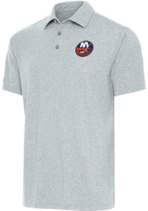 Antigua New York Islanders Mens Grey Par 3 Short Sleeve Polo
