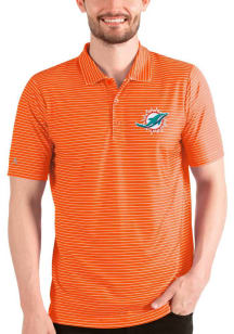 Antigua Miami Dolphins Mens Orange Esteem Short Sleeve Polo