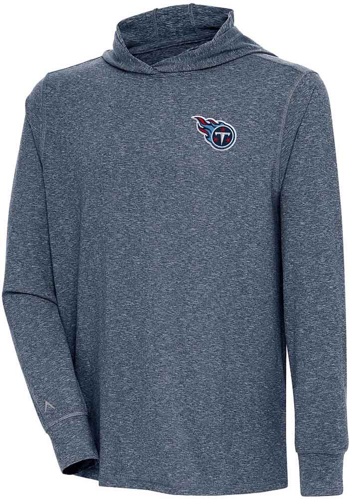 Antigua Tennessee Titans Navy Blue Saga Long Sleeve Hoodie, Navy Blue, 90 % Polyester / 10% SPANDEX, Size XL, Rally House