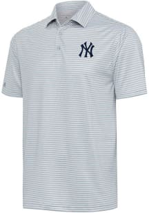 Antigua New York Yankees Mens Grey Skills Short Sleeve Polo