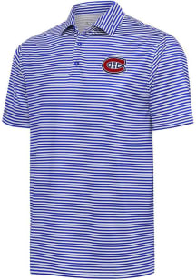 Antigua Montreal Canadiens Mens Blue Skills Short Sleeve Polo