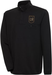 Antigua Los Angeles FC Mens Black Steamer Long Sleeve 1/4 Zip Pullover