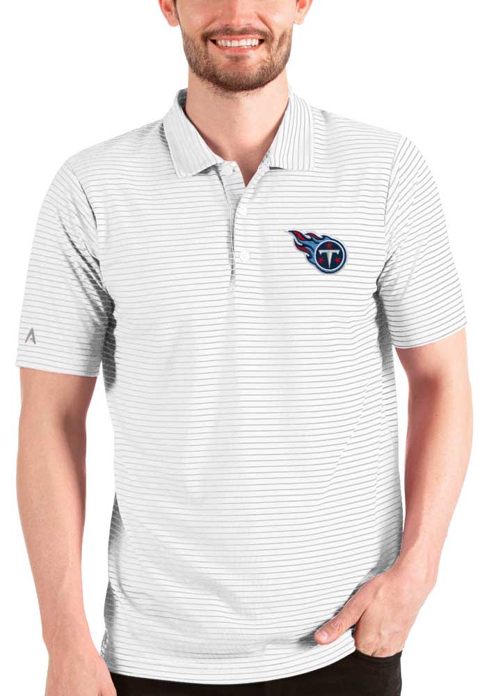 Men's Antigua White Tennessee Titans Spark Polo Size: Small