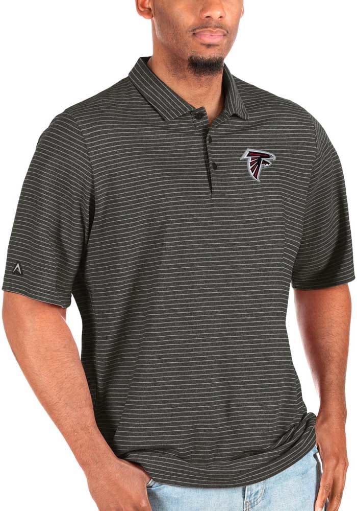 Oversized Fit Polo Shirt with Motif - Black/Atlanta - Men