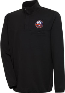 Antigua New York Islanders Mens Black Steamer Long Sleeve 1/4 Zip Pullover