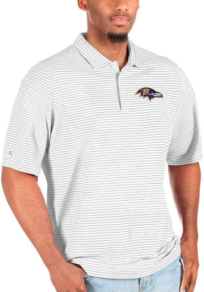 Men's Antigua Black Baltimore Ravens Affluent Polo Size: Large