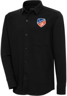 Antigua FC Cincinnati Mens Black Steamer Shacket Long Sleeve Dress Shirt
