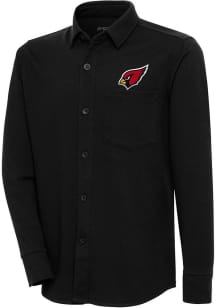 Antigua Arizona Cardinals Mens Black Steamer Shacket Long Sleeve Dress Shirt